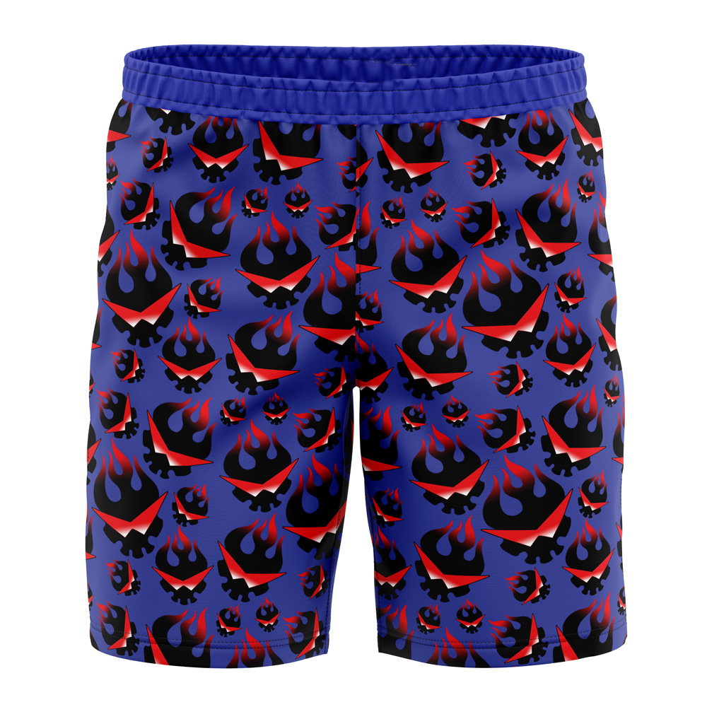 Kaminas Great Flaming Skull Tengen Toppa Gurren Lagann Board Shorts Swim Trunks