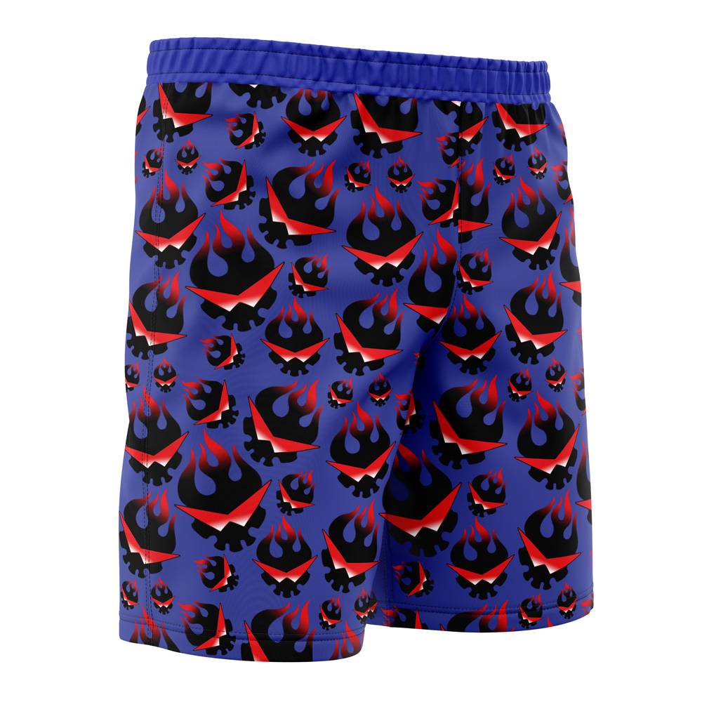 Kaminas Great Flaming Skull Tengen Toppa Gurren Lagann Board Shorts Swim Trunks