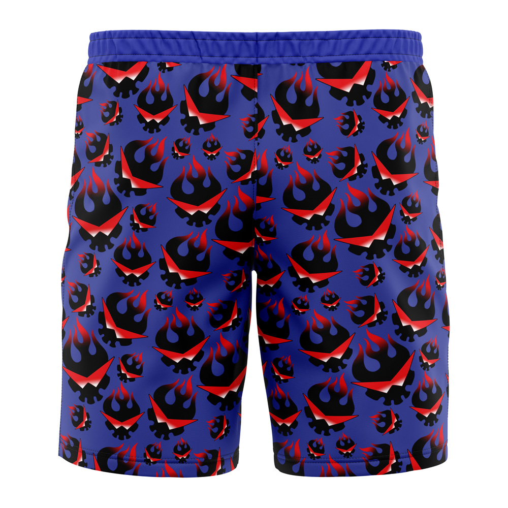 Kaminas Great Flaming Skull Tengen Toppa Gurren Lagann Board Shorts Swim Trunks
