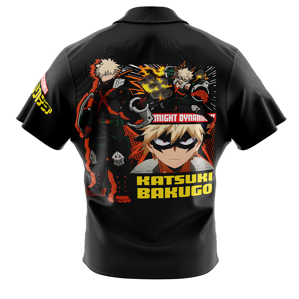Katsuki Bakugo My Hero Academia Button Up Hawaiian Shirt