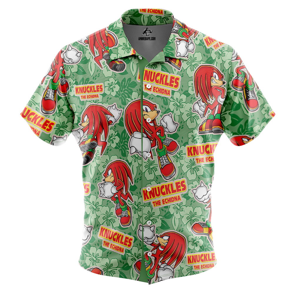 Knuckle's Sonic The Hedgehog Button Up Hawaiian Shirt