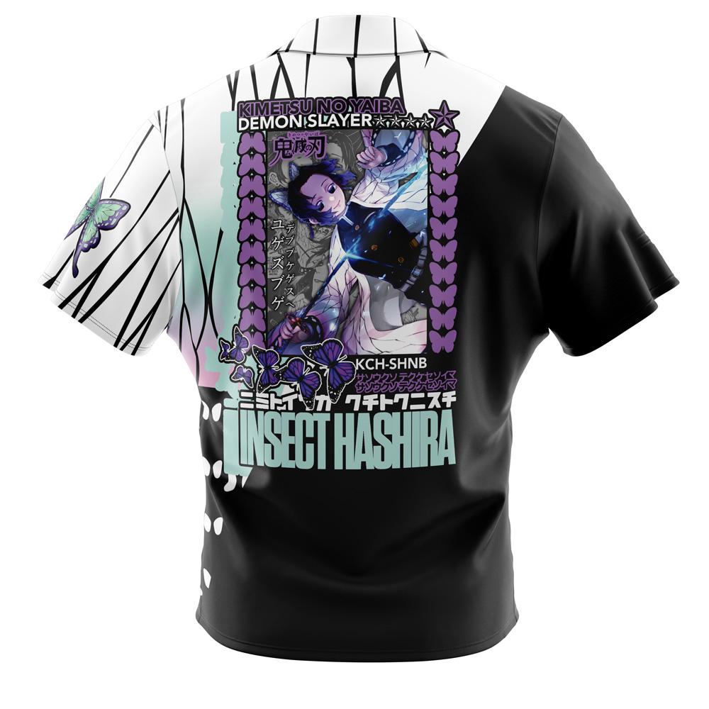 Kocho Shinobu Demon Slayer Button Up Hawaiian Shirt