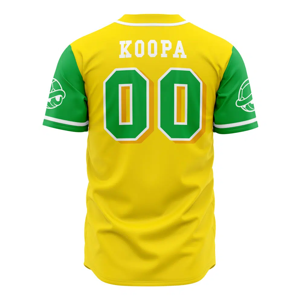 Koopa Troopas Super Mario Bros Baseball Jersey