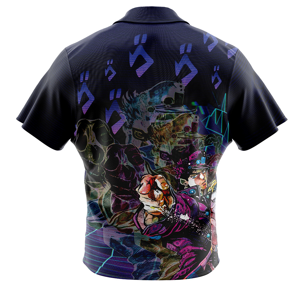 Kujo Jotaro Jojo’s Bizarre Adventure Button Up Hawaiian Shirt