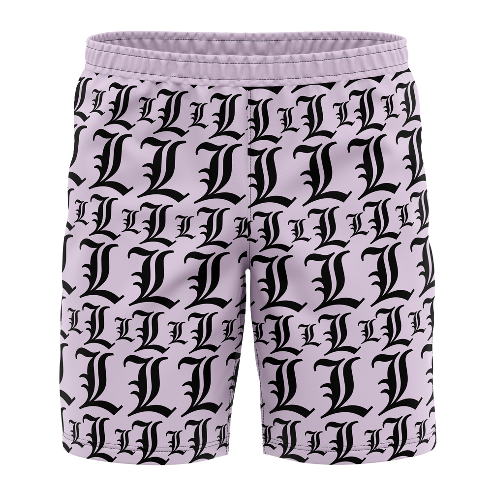 L Symbol Death Note Board Shorts Swim Trunks