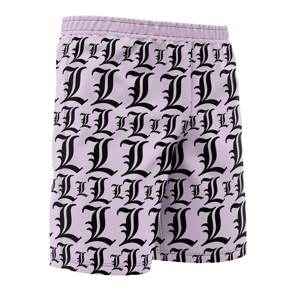 L Symbol Death Note Board Shorts Swim Trunks