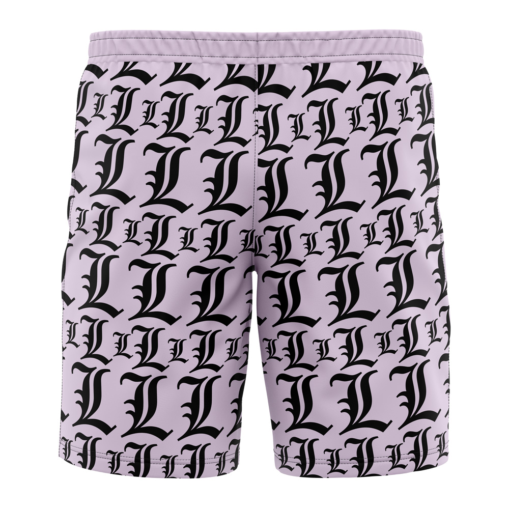 L Symbol Death Note Board Shorts Swim Trunks