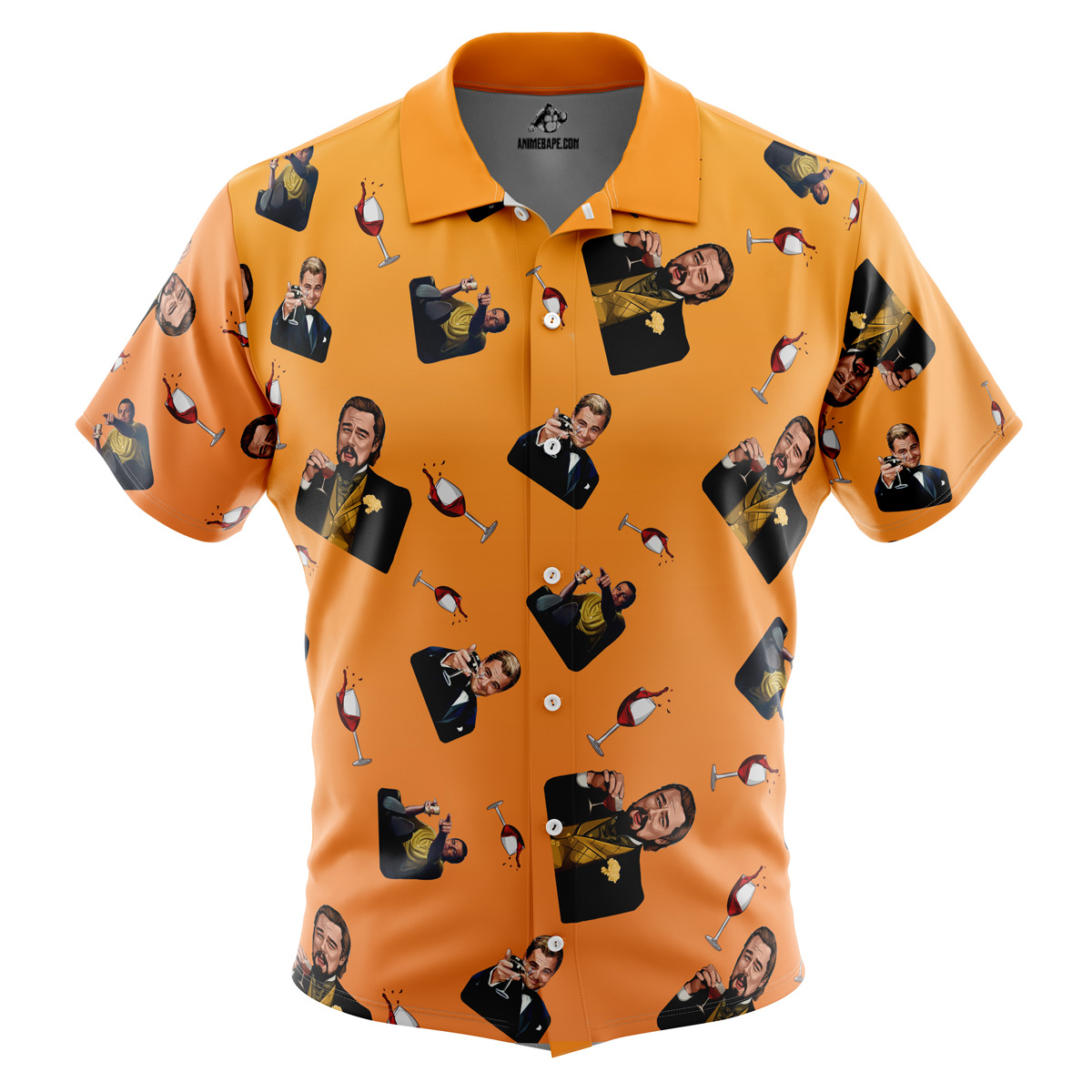 Leonardo DiCaprio Meme Pattern Button Up Hawaiian Shirt