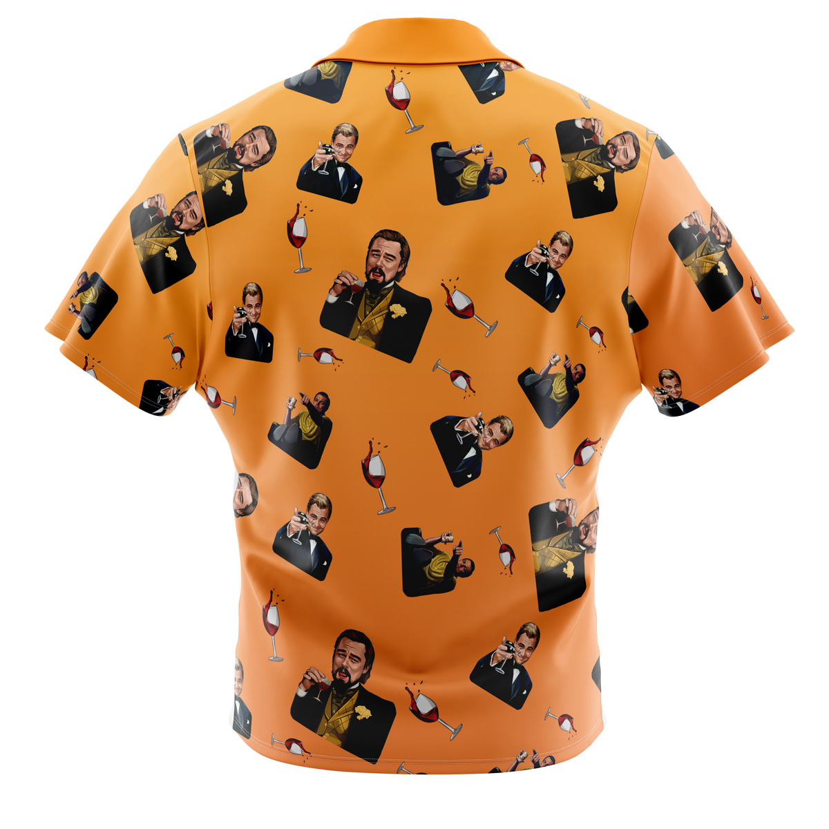 Leonardo DiCaprio Meme Pattern Button Up Hawaiian Shirt
