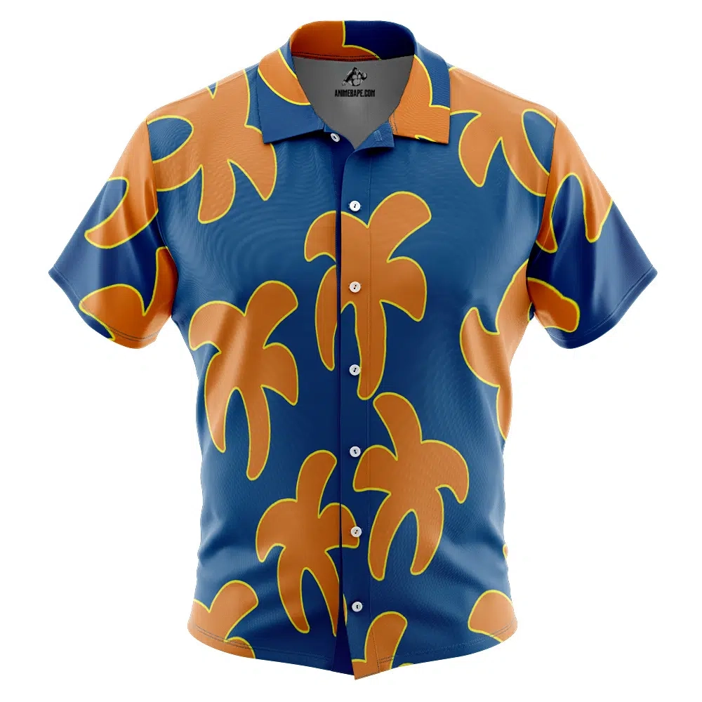 Luffy Film Gold One Piece Pirates Button Up Hawaiian Shirt