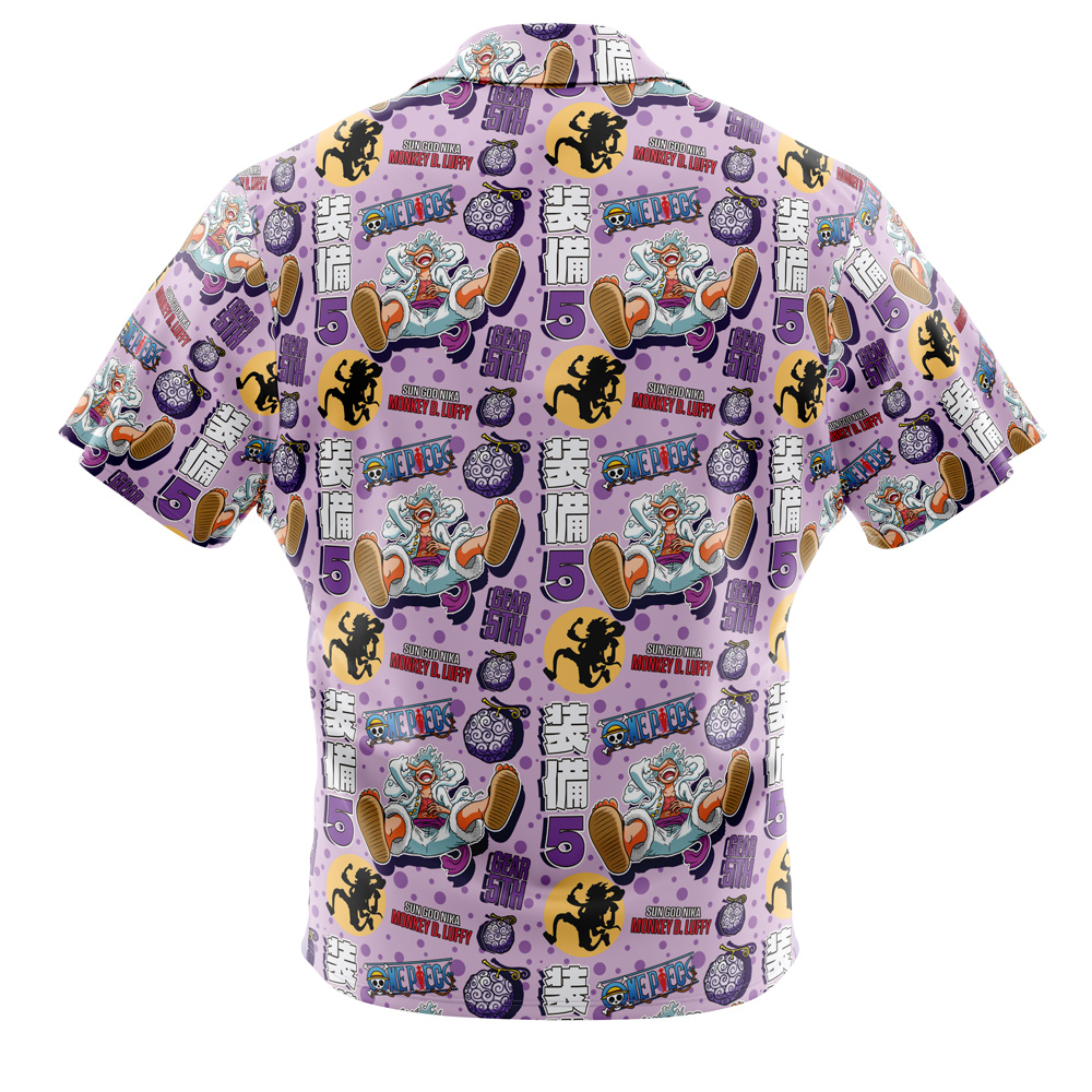 Luffy Gear 5 Sun God Nika One Piece Pirates Button Up Hawaiian Shirt