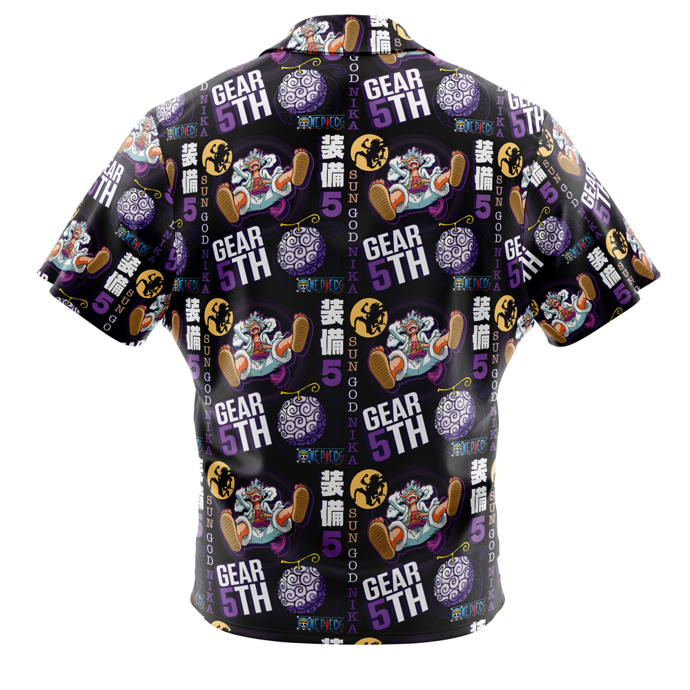 Luffy Gear 5 Sun God Nika V2 One Piece Pirates Button Up Hawaiian Shirt