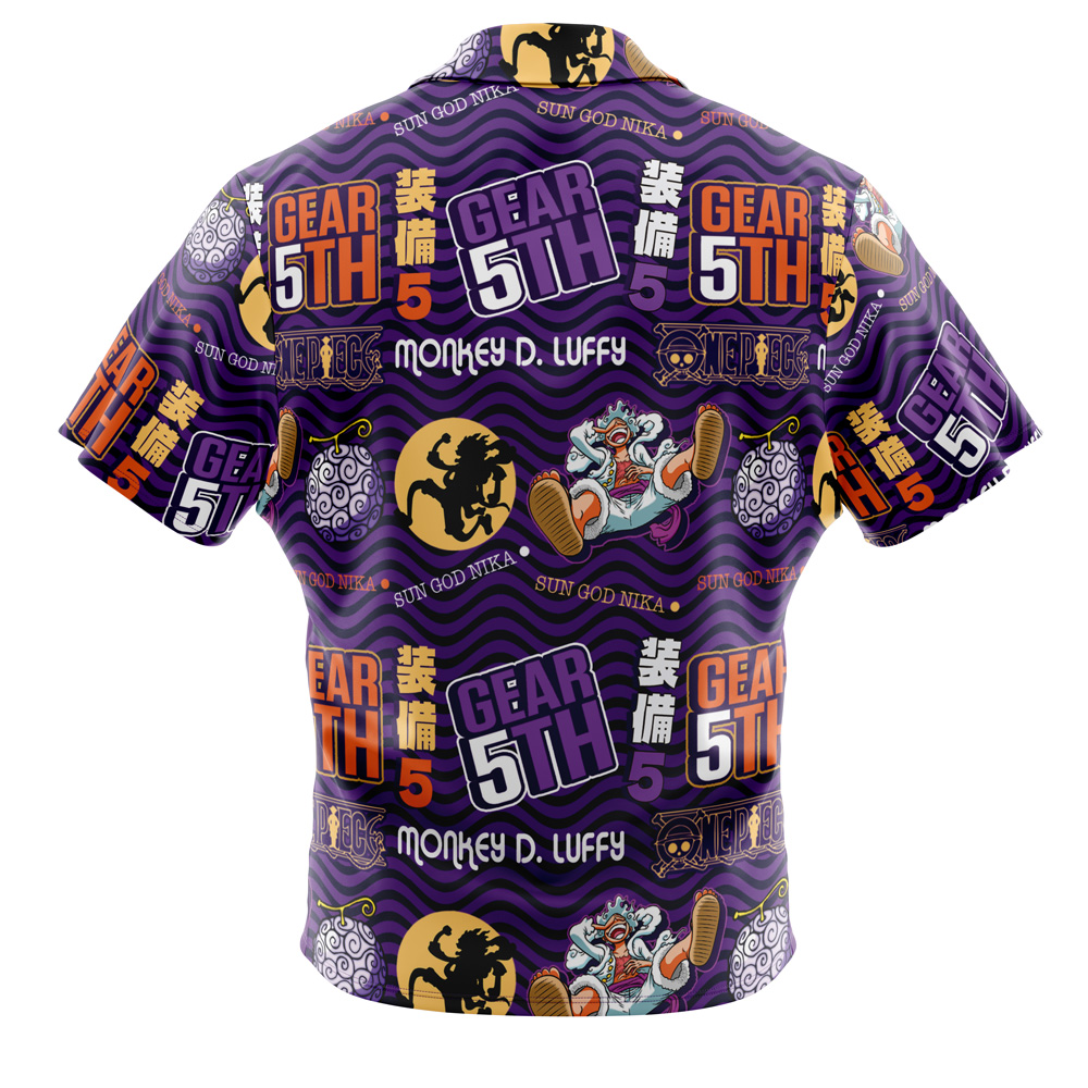 Luffy Gear 5 Sun God Nika V3 One Piece Pirates Button Up Hawaiian Shirt