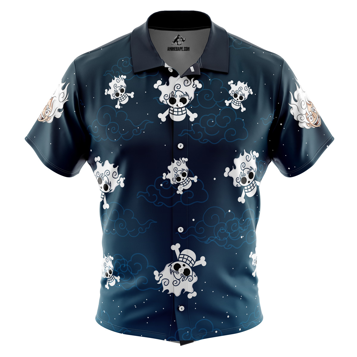 Luffy Gear 5th v2 One Piece Pirates Button Up Hawaiian Shirt
