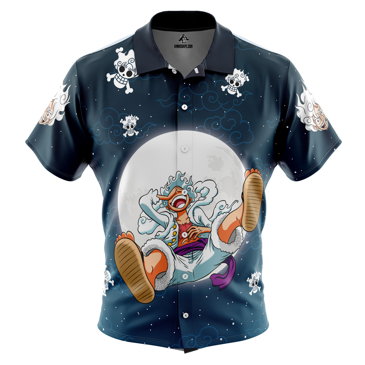 Luffy Gear5th One Piece Pirates Button Up Hawaiian Shirt