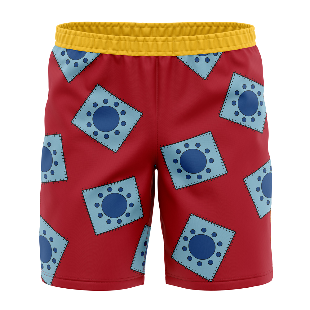 Luffy's Wano Pattern One Piece Board Shorts Swim Trunks