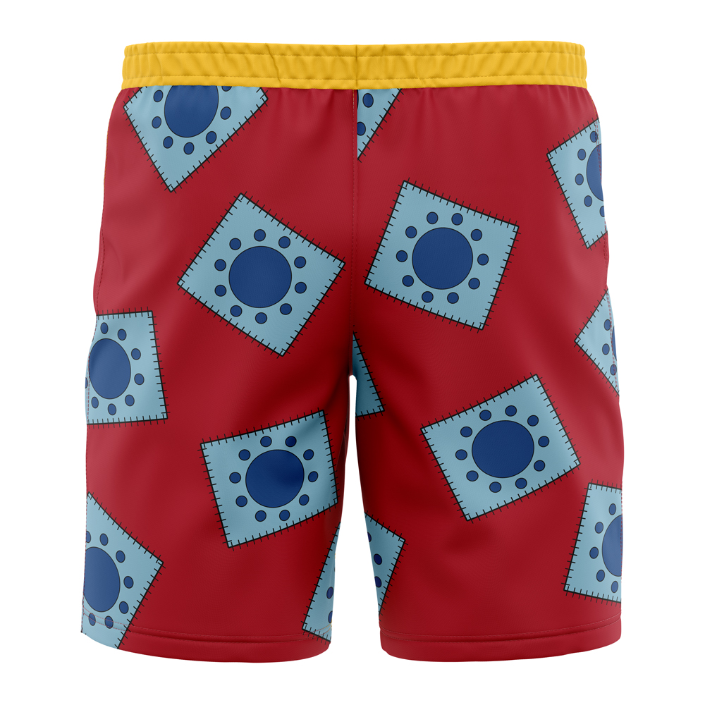 Luffy’s Wano Pattern One Piece Board Shorts Swim Trunks