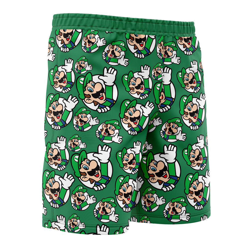 Luigi Super Mario Board Shorts Swim Trunks