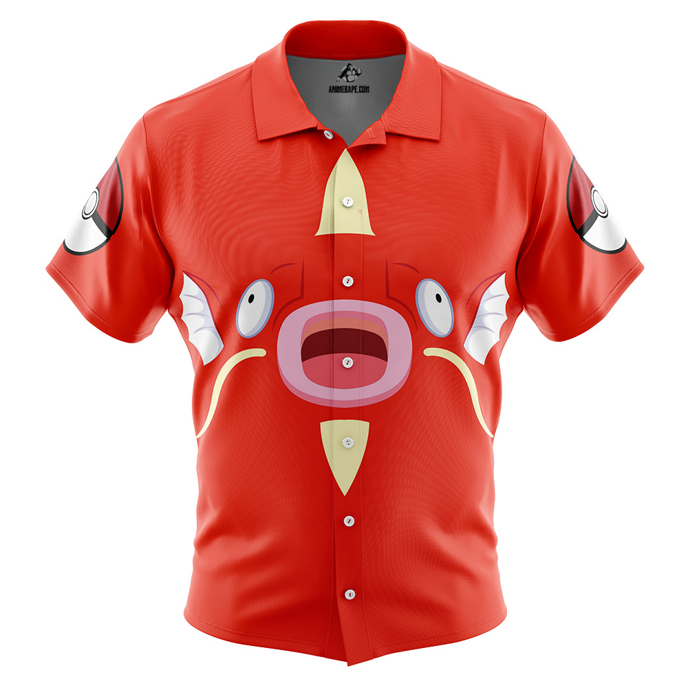 Magikarp Face Pokemon Button Up Hawaiian Shirt
