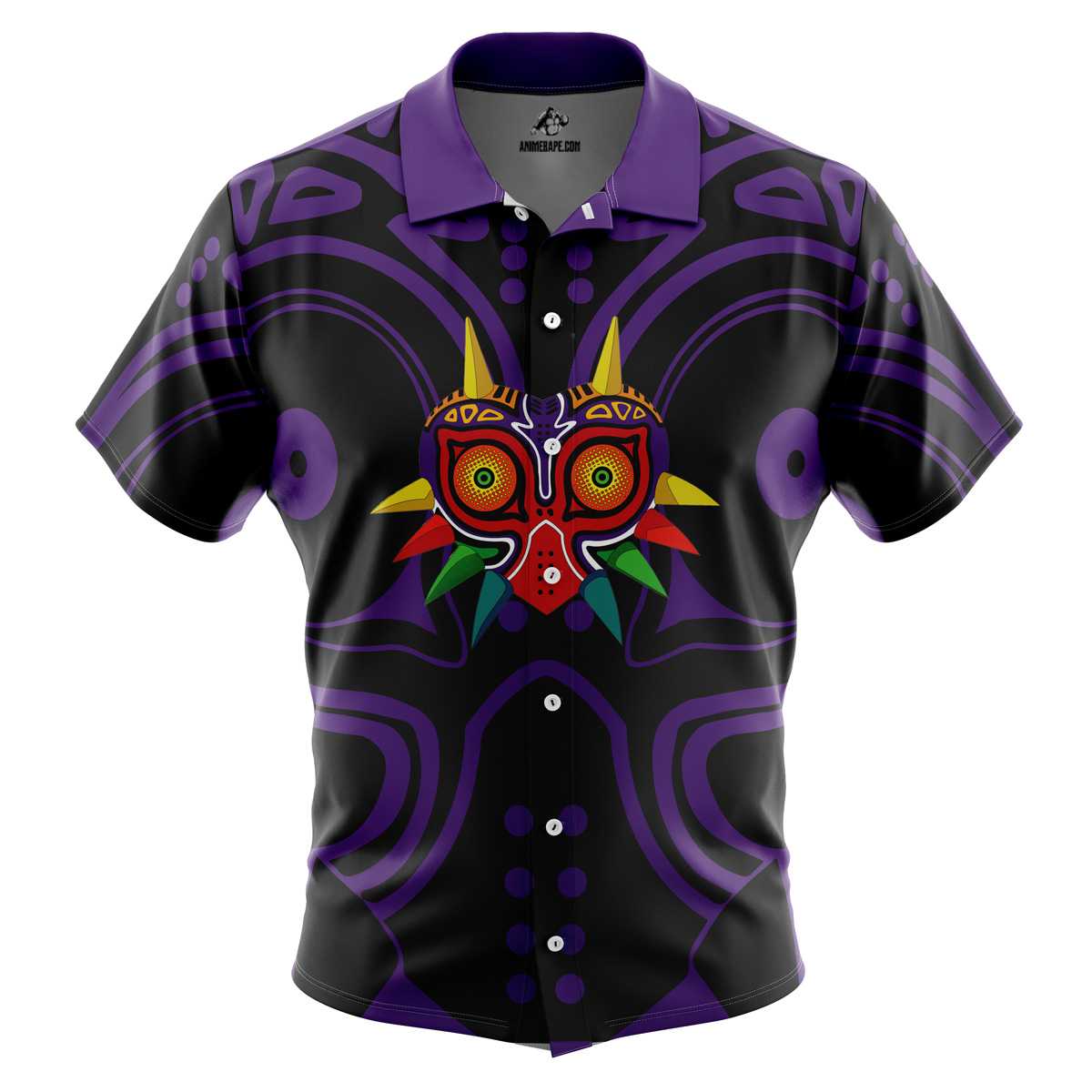 Majora's Mask Zelda Button Up Hawaiian Shirt