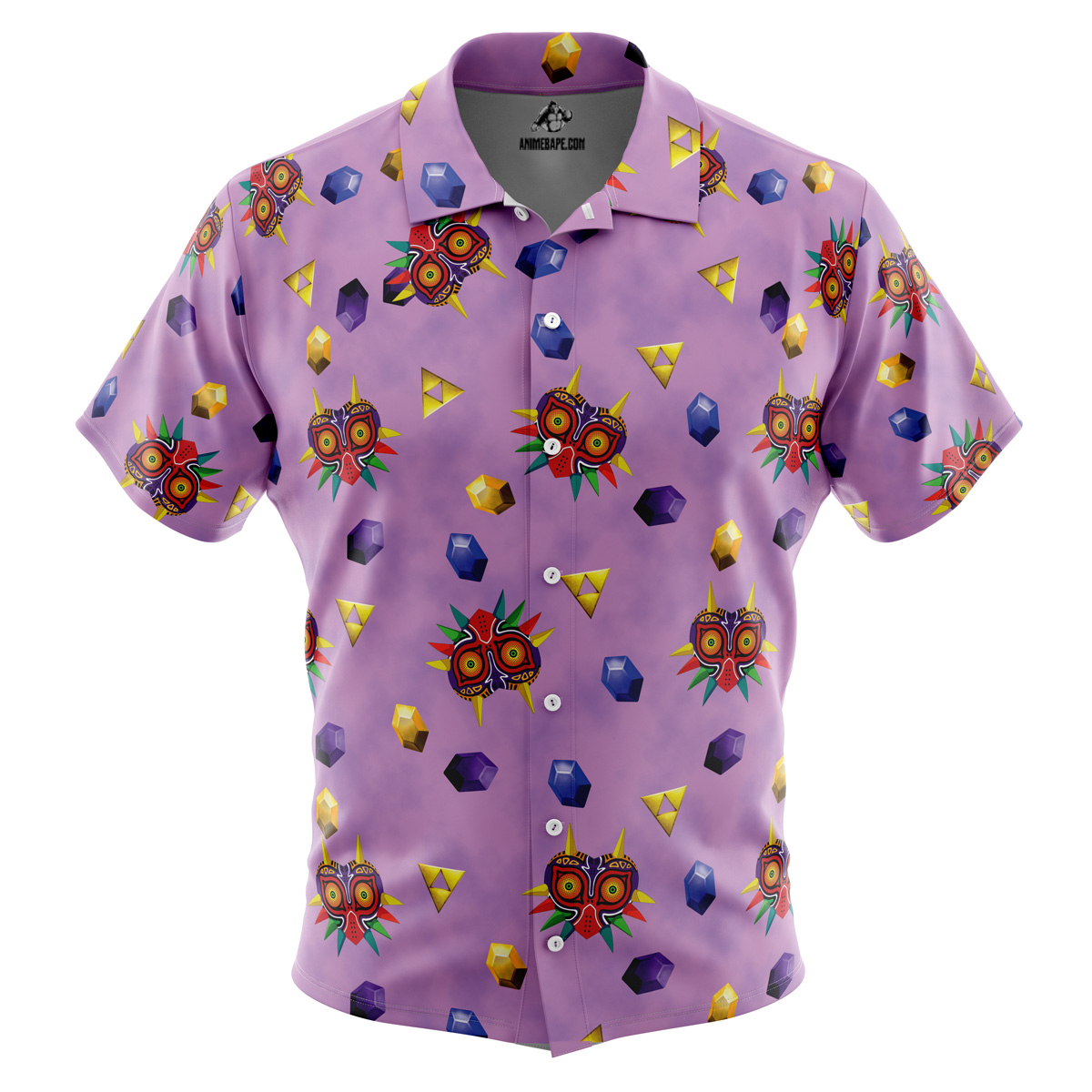 Majora's Mask Zelda Button Up Hawaiian Shirt 2