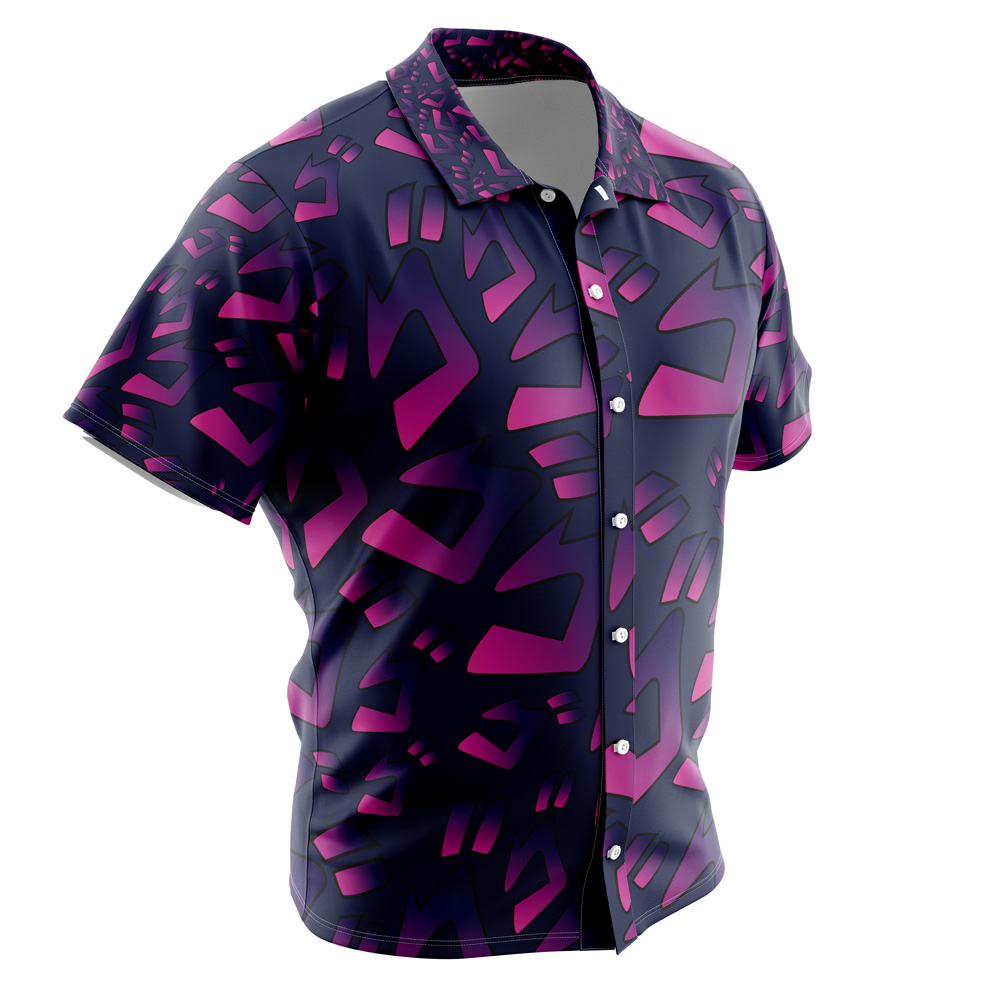 Menacing Aura JoJo’s Bizarre Adventure Button Up Hawaiian Shirt