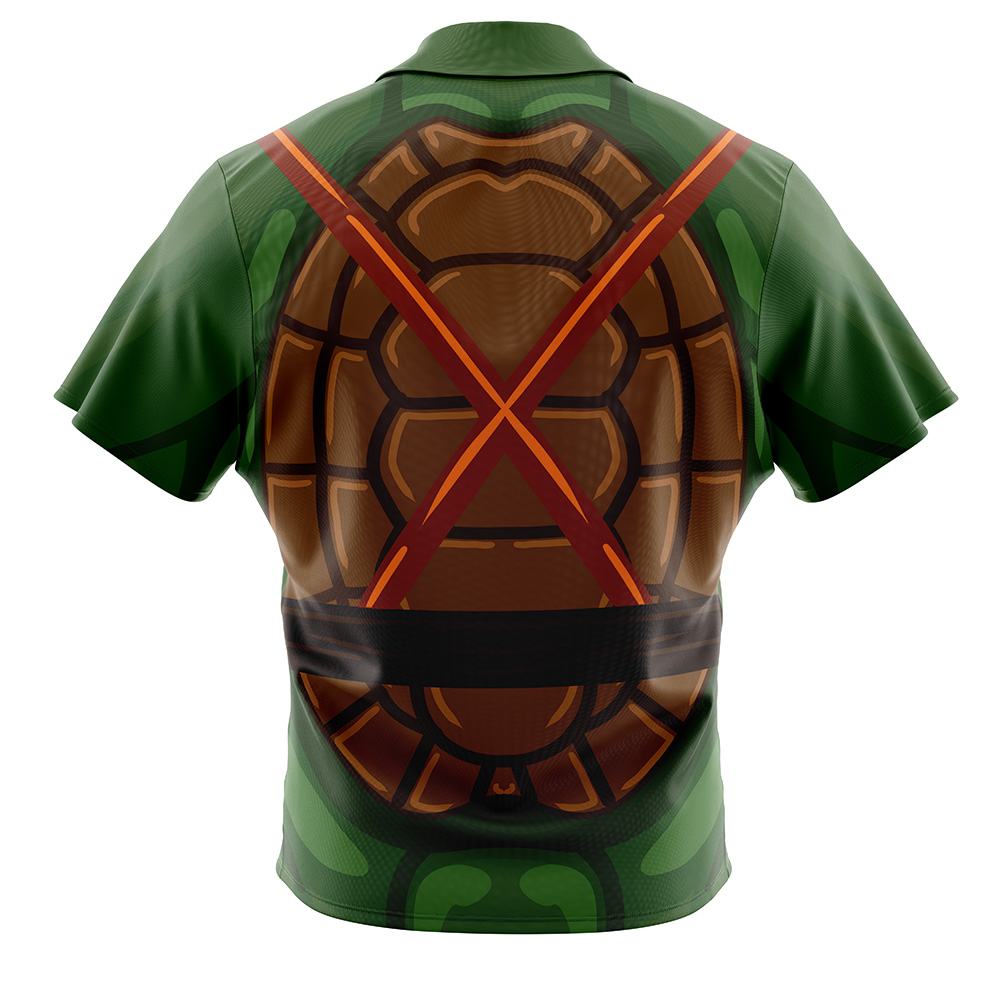 Michaelangelo Teenage Mutant Ninja Turtles Button Up Hawaiian Shirt