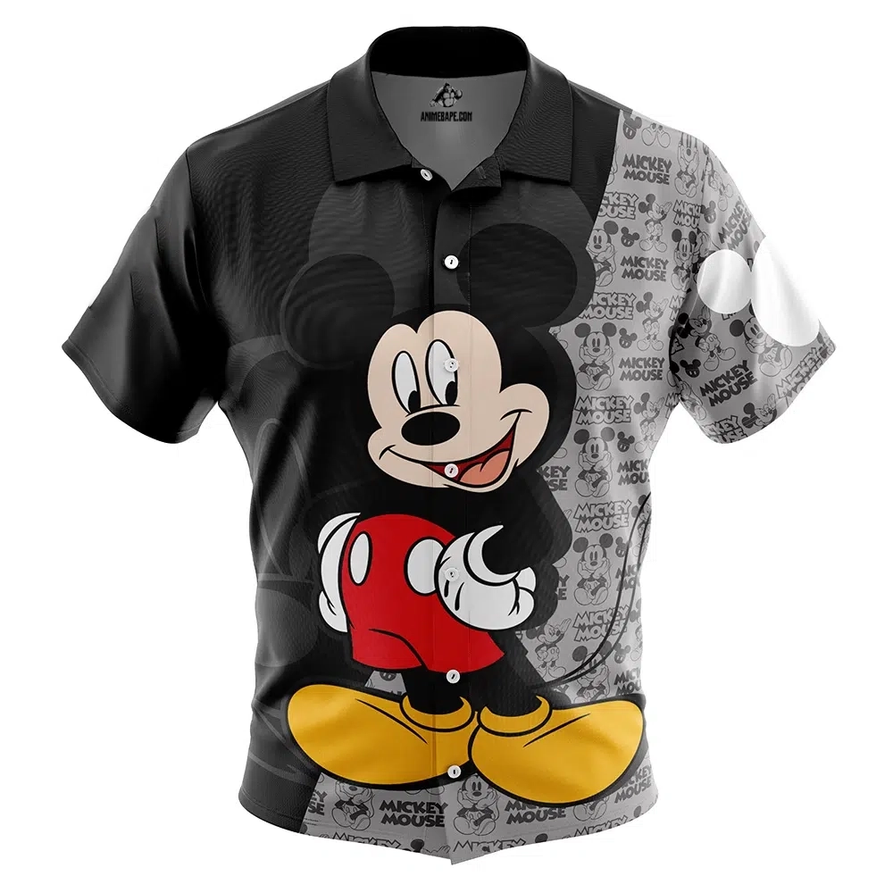 Mickey Mouse Button Up Hawaiian Shirt