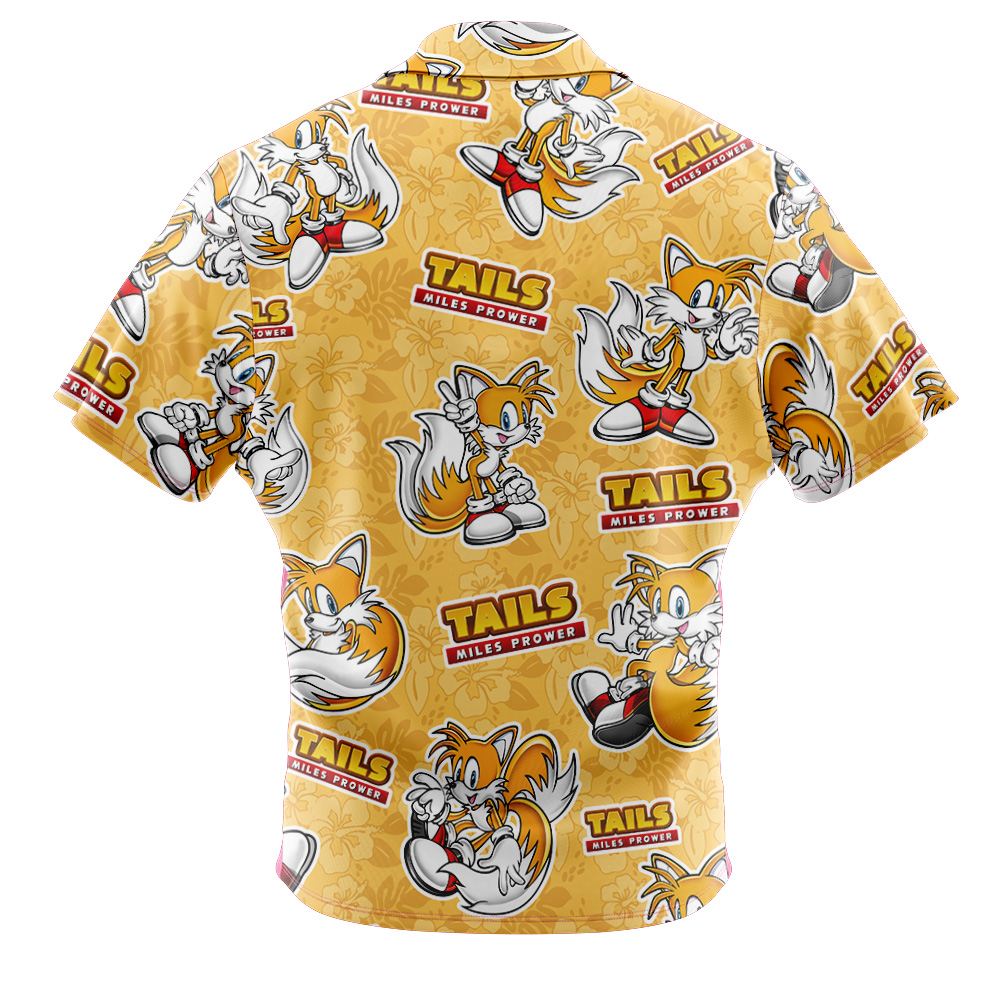 Miles Tails Power Sonic The Hedgehog Button Up Hawaiian Shirt