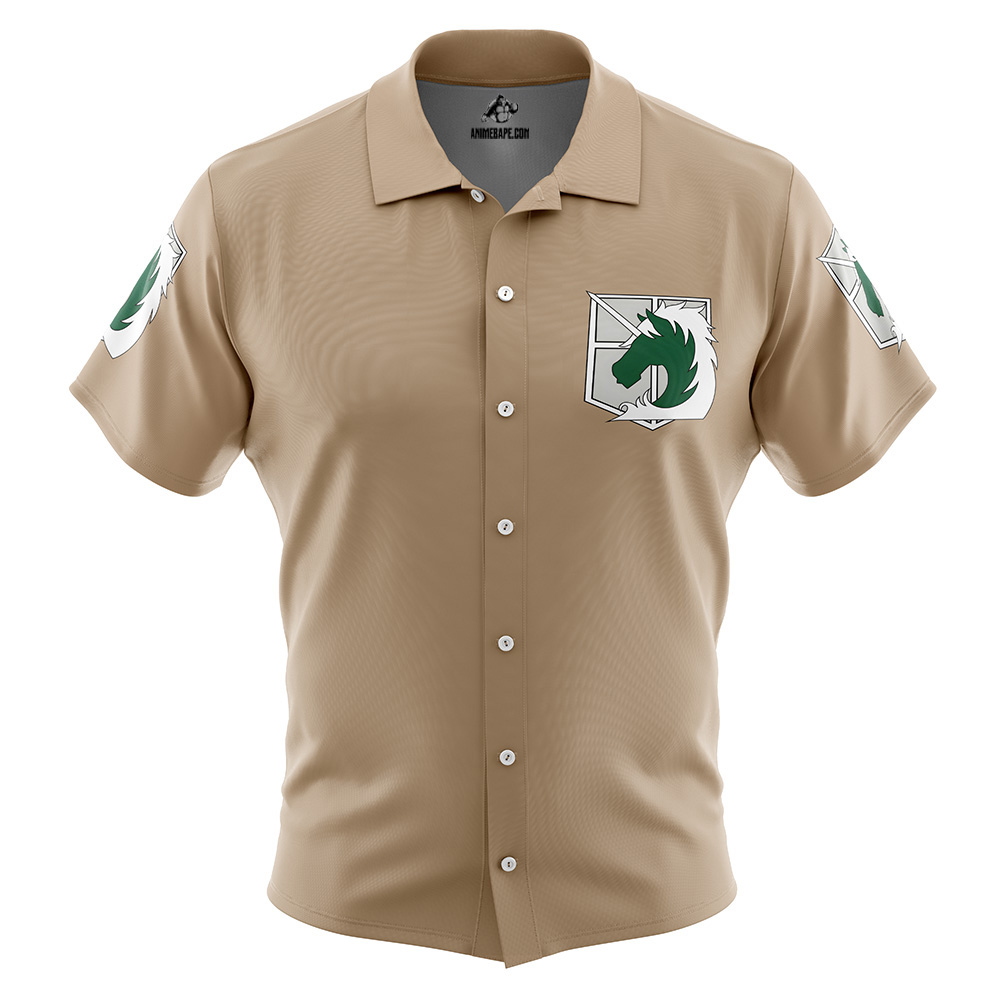 Military Police Attack on Titan Button Up Hawaiian Shirt 980300