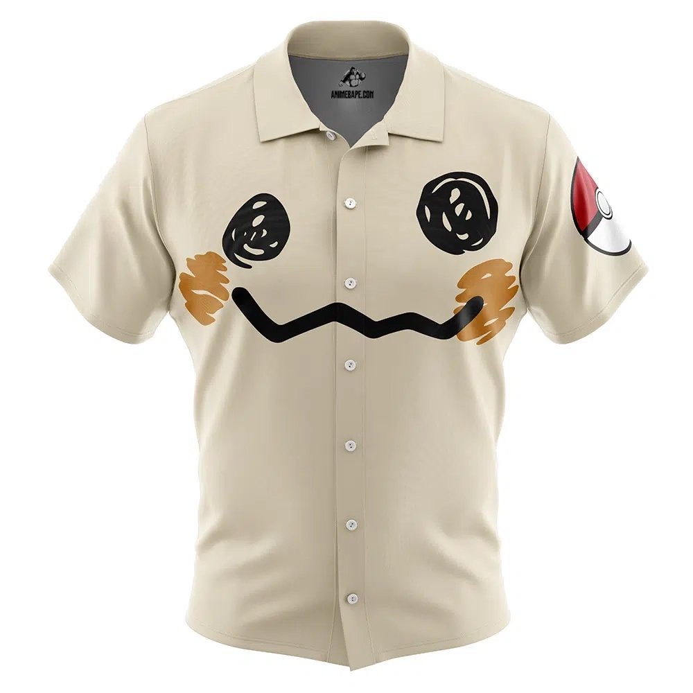 Mimikyu Face Pokemon Button Up Hawaiian Shirt