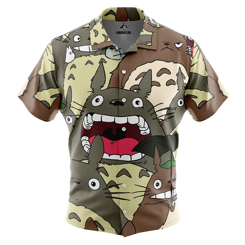 My Neighbor Totoro Button Up Hawaiian Shirt