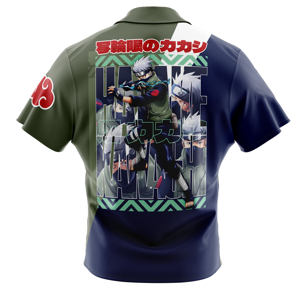 Naruto Hatake Kakashi Shippuden Button Up Hawaiian Shirt