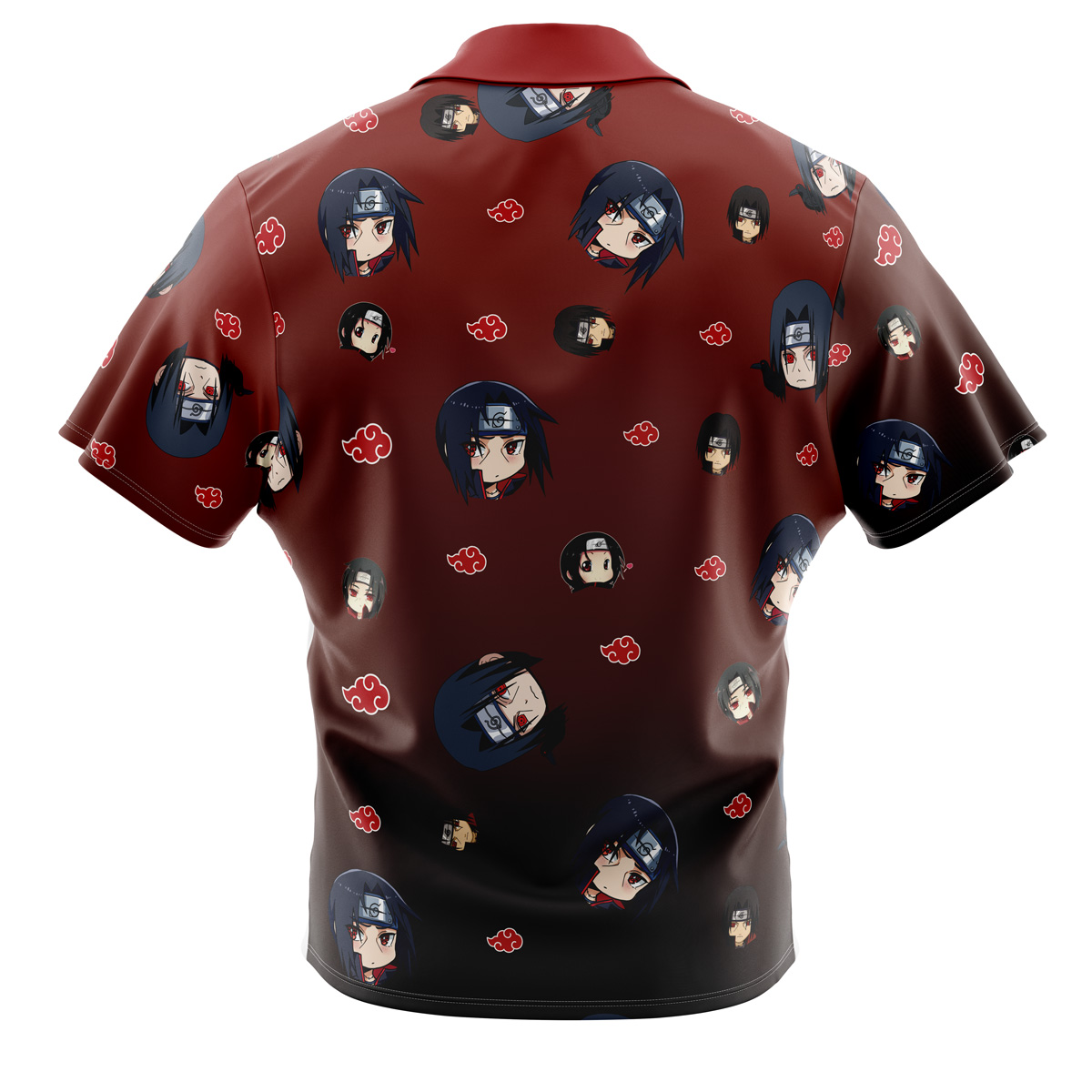 Naruto Itachi Uchiha Pattern Button Up Hawaiian Shirt