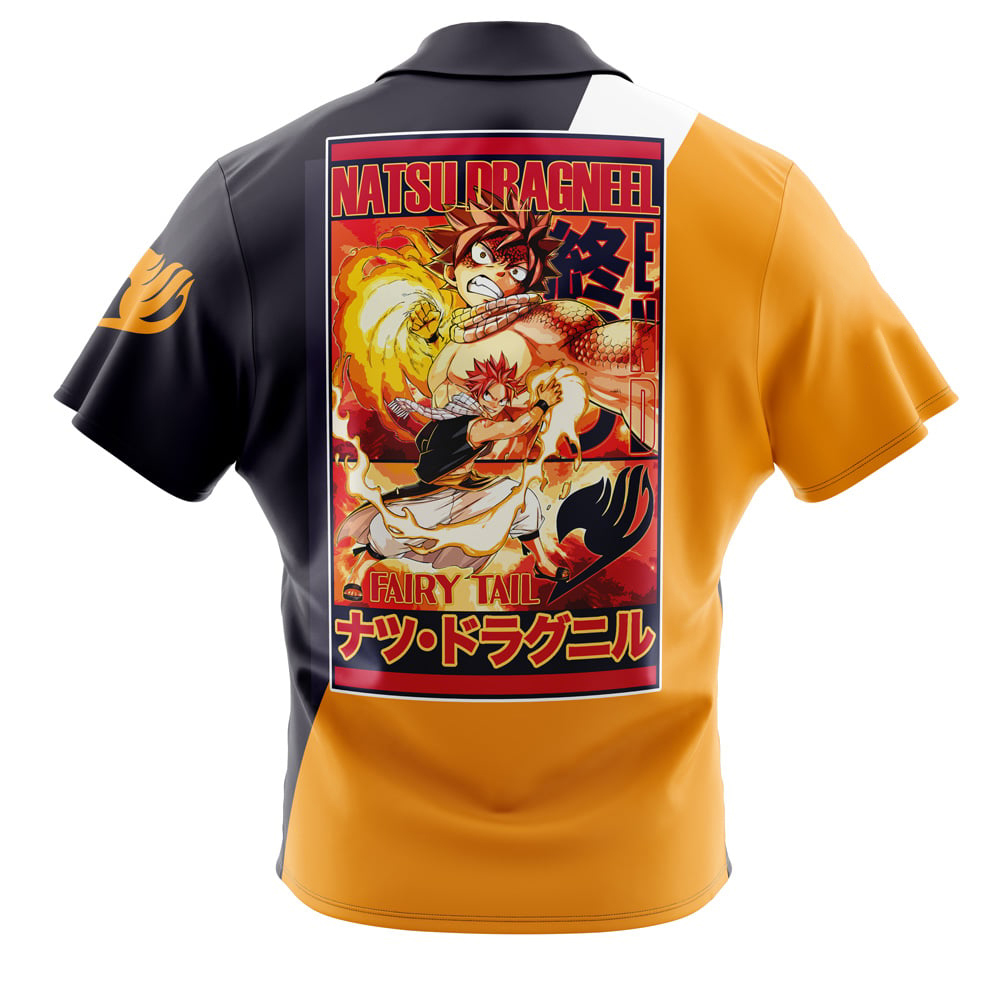 Natsu Dragneel Fairy Tail Button Up Hawaiian Shirt