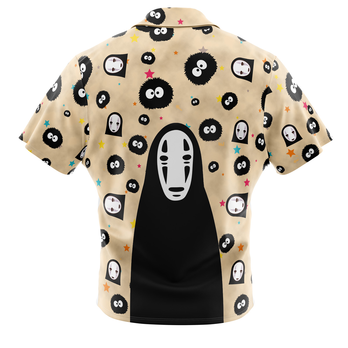 No Name and Soot Pattern Spirited Away Button Up Hawaiian Shirt