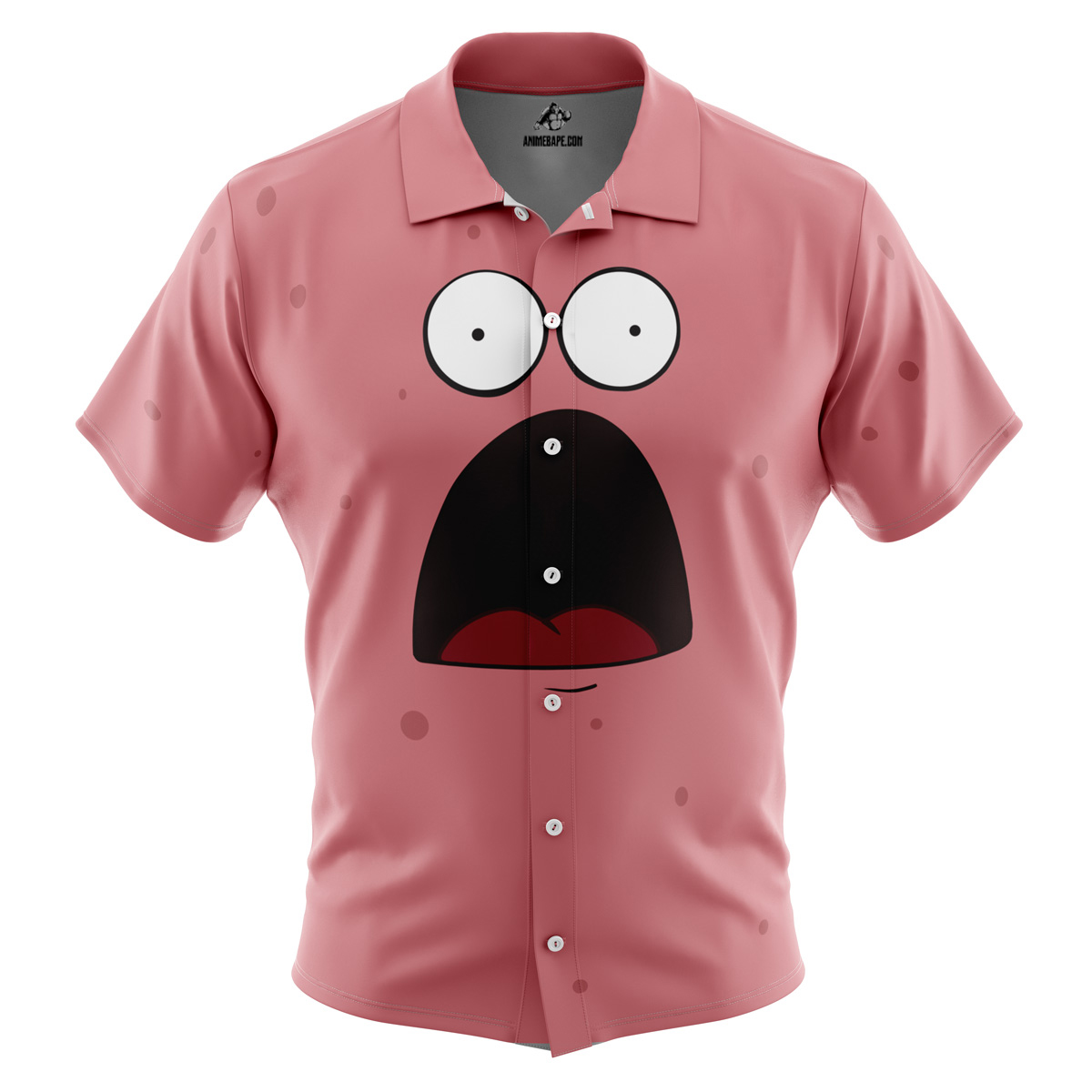 Patrick Star Spongebob SquarePants Nickelodeon Button Up Hawaiian Shirt