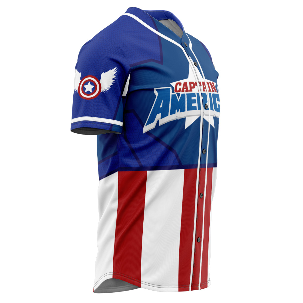 Personalized Captain America Marvel Baseball Jersey