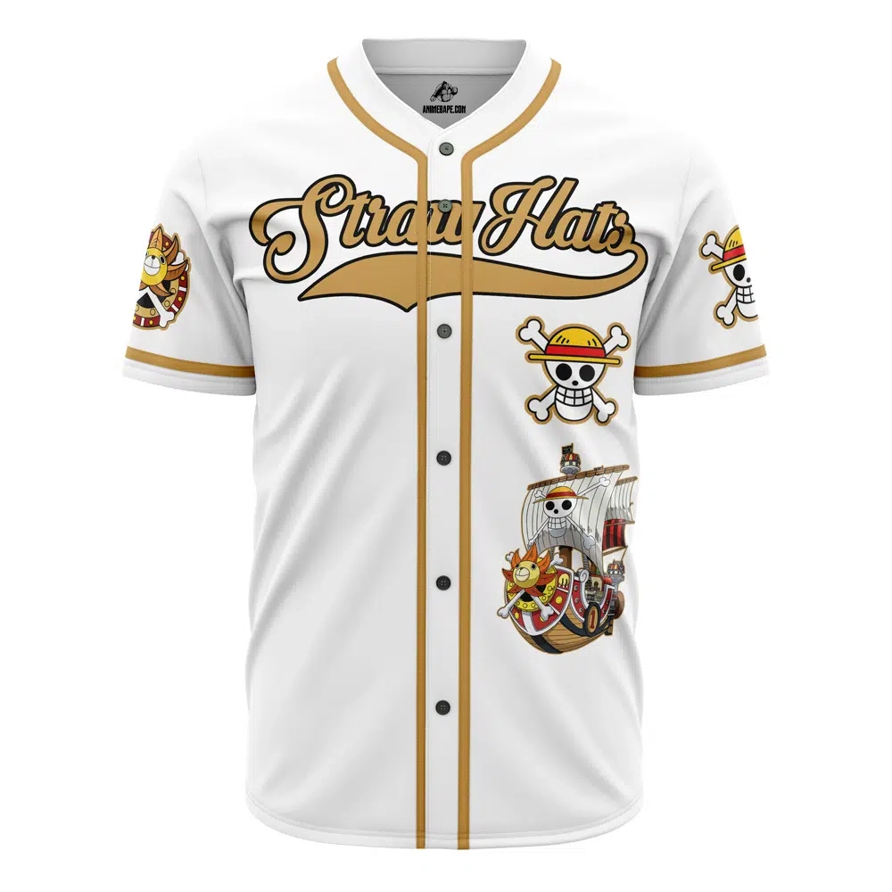 Personalized White Straw Hats One Piece Pirates Baseball Jersey