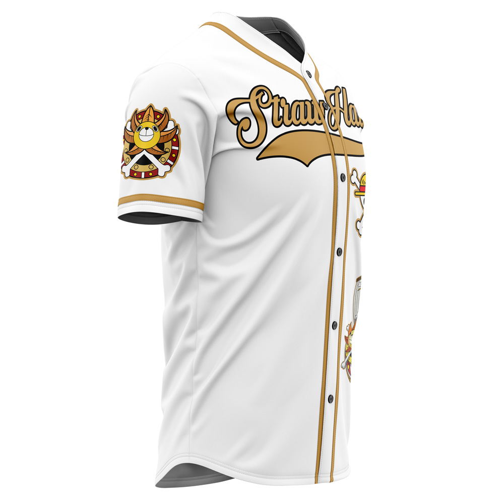 Personalized White Straw Hats One Piece Pirates Baseball Jersey