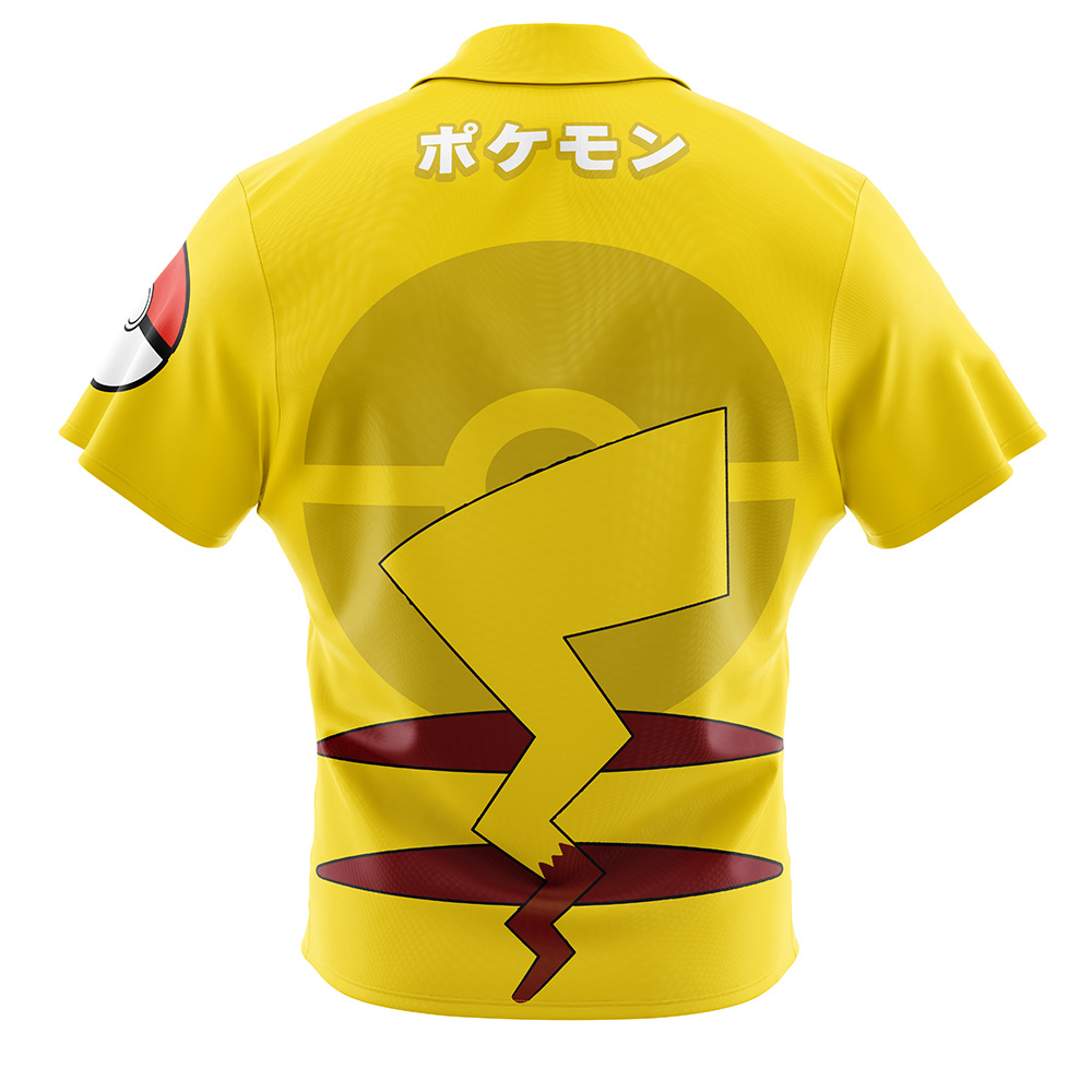 Pikachu Face Pokemon Button Up Hawaiian Shirt