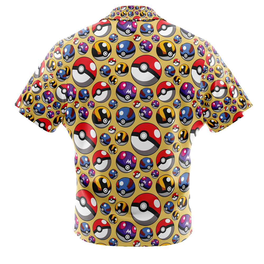 Poke Balls Pokemon Button Up Hawaiian Shirt