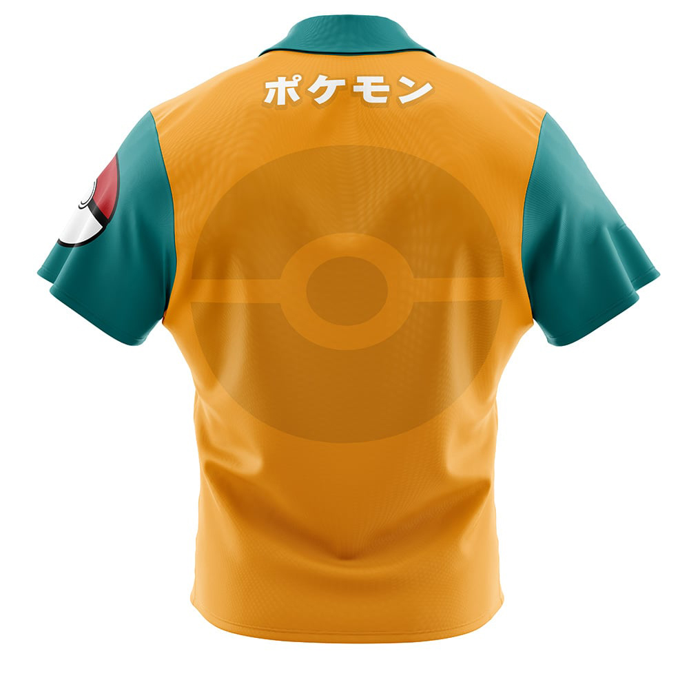 Pokemon Charizard Face Button Up Hawaiian Shirt