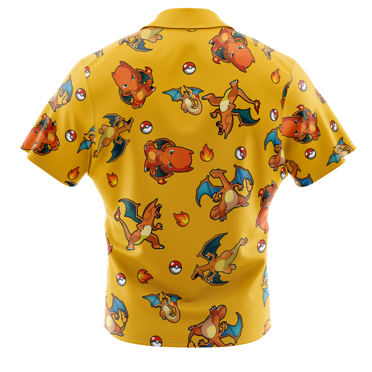 Pokemon Charizard Pattern Button Up Hawaiian Shirt