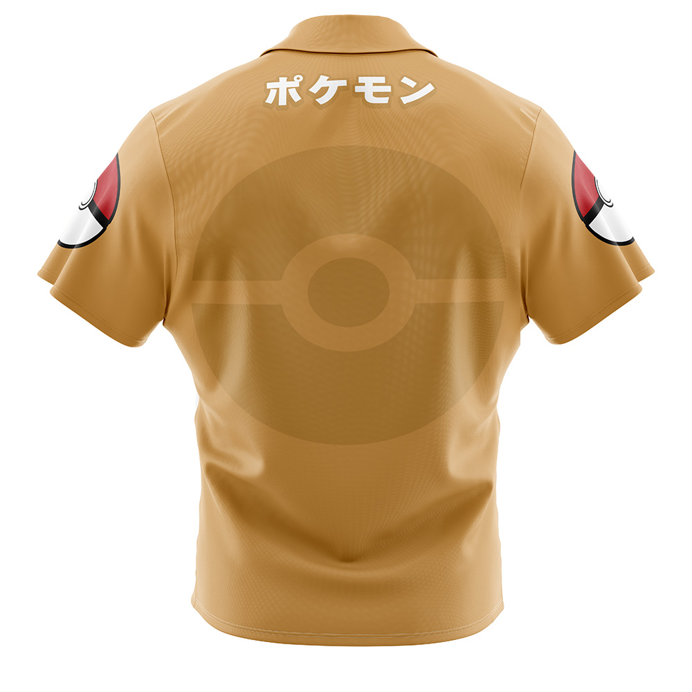 Pokemon Eevee Face Button Up Hawaiian Shirt