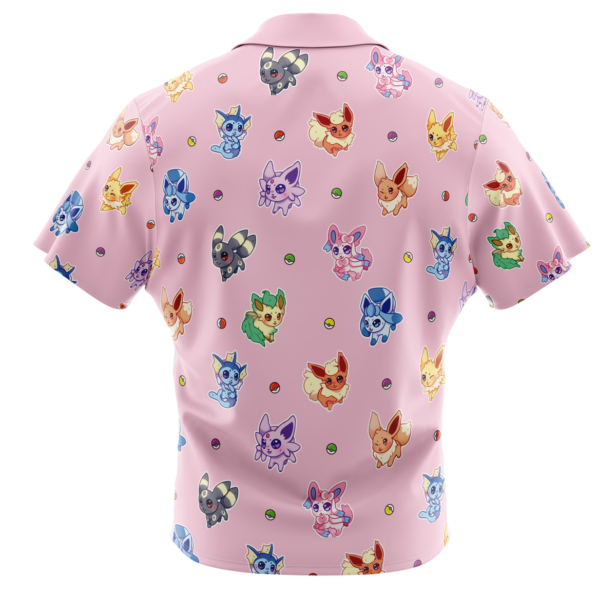 Pokemon Eevelutions Pattern Pattern Button Up Hawaiian Shirt