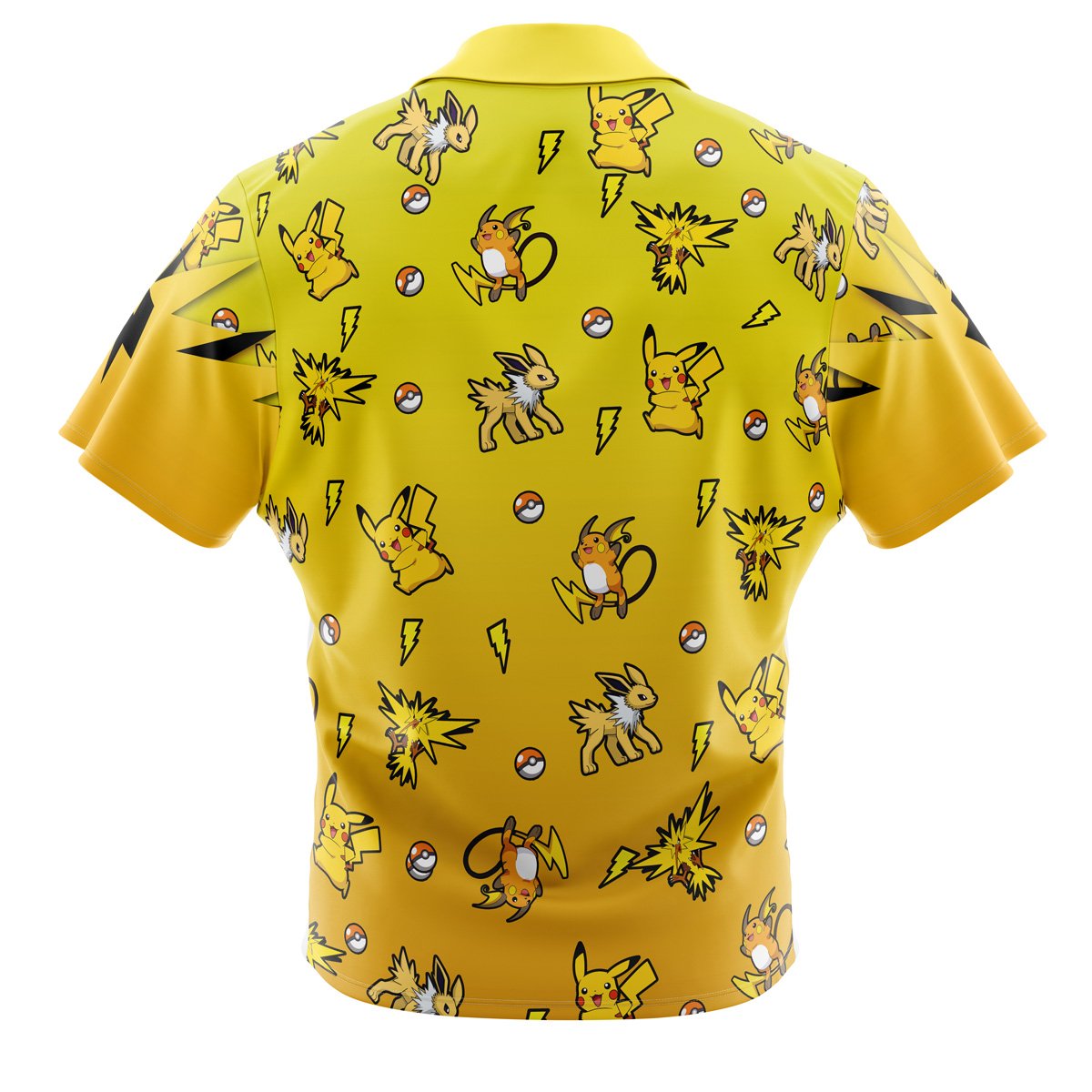 Pokemon Electric Type Pattern Button Up Hawaiian Shirt