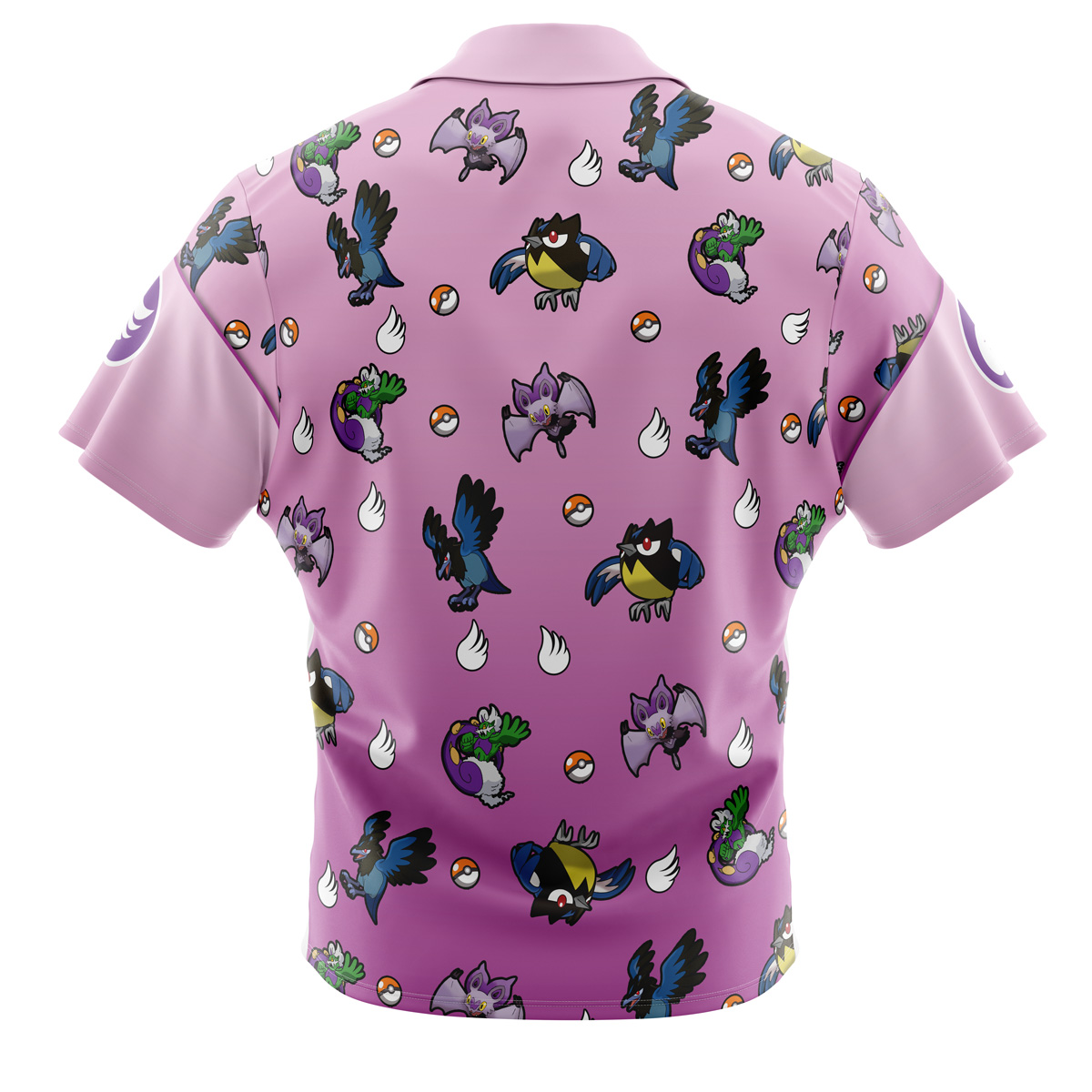 Pokemon Flying Type Pattern Button Up Hawaiian Shirt