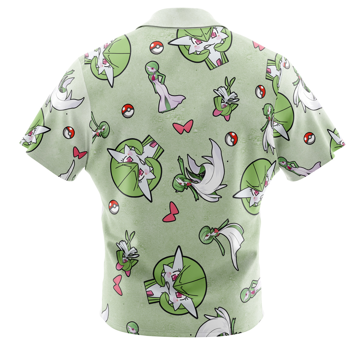 Pokemon Gardevoir Pattern Button Up Hawaiian Shirt