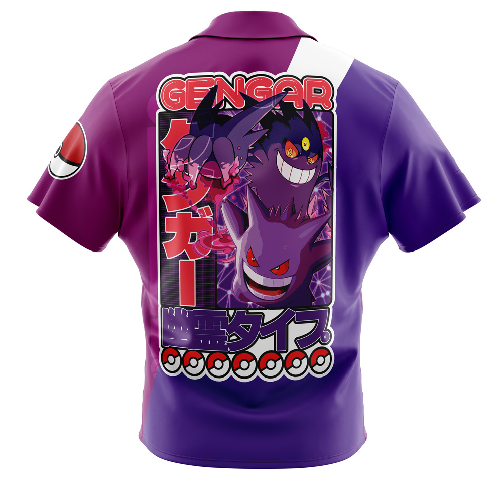 Pokemon Gengar V2 Button Up Hawaiian Shirt